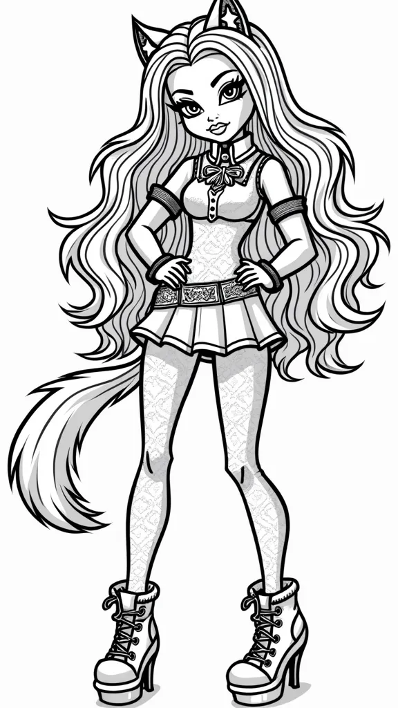 monster high clawdeen wolf coloring pages